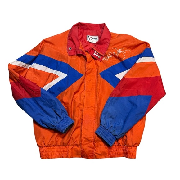 🚗Vintage Michael Waltrip #21 Citgo Racing Jacket 90s NASCAR Medium M Orang Blue🚗 - Picture 2 of 7